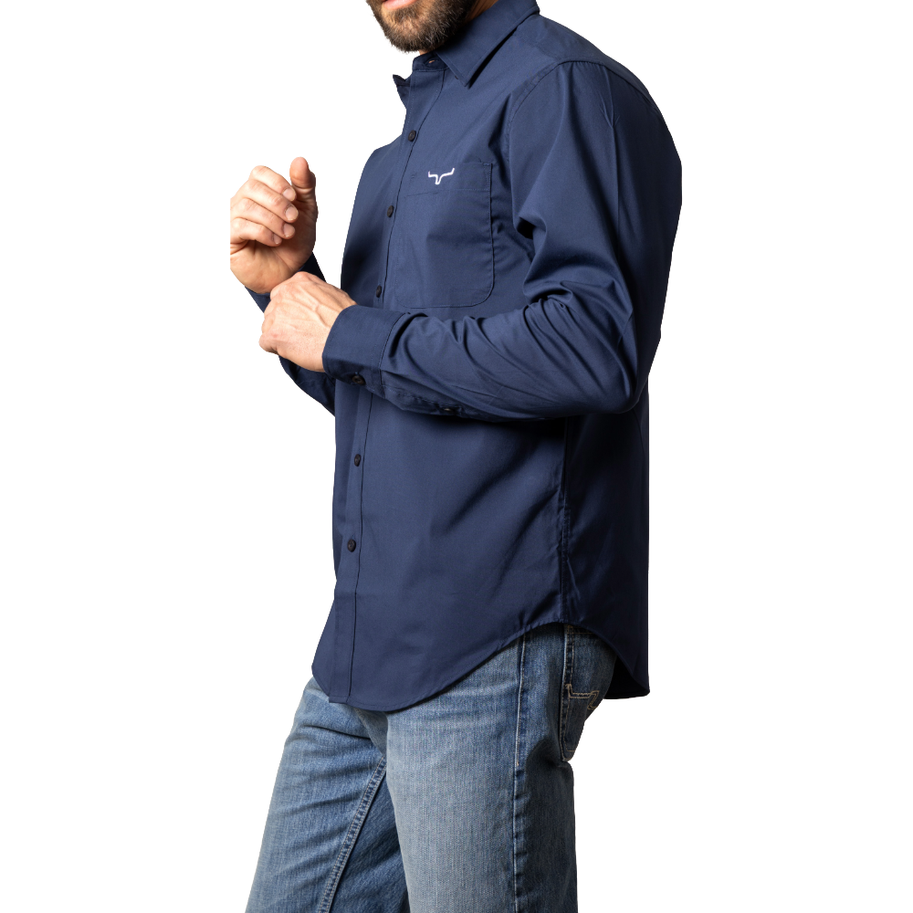 Kimes Ranch® Men's KR Team Navy Button Down Dress Shirt MDS0000064-BL004