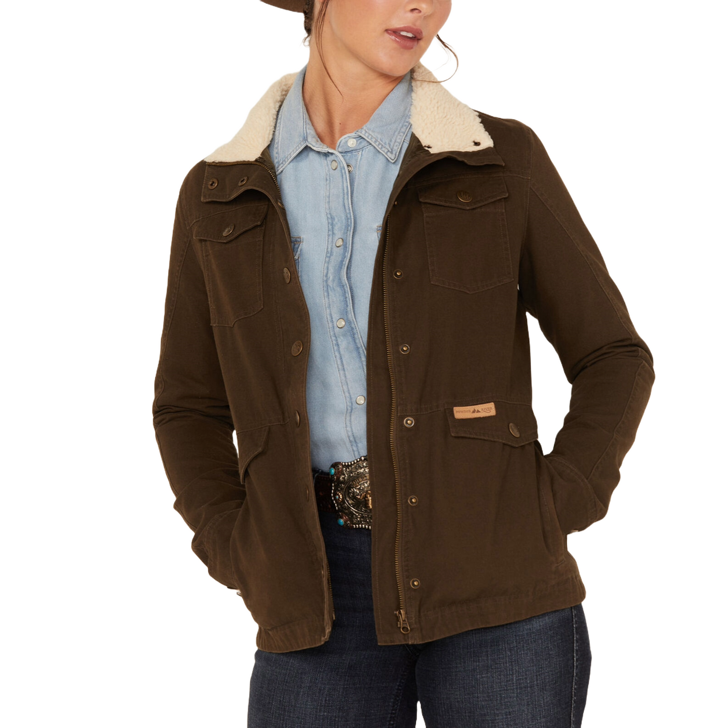 Panhandle® Ladies Cotton Olive Military Jacket PRWO92RZYO-31