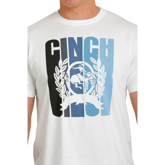 Cinch® Men's Logo Ombre Graphic White T-Shirt MTT1690550