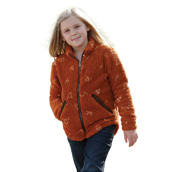 Cruel Denim Children's Orange Sherpa Jacket CWJ8590001