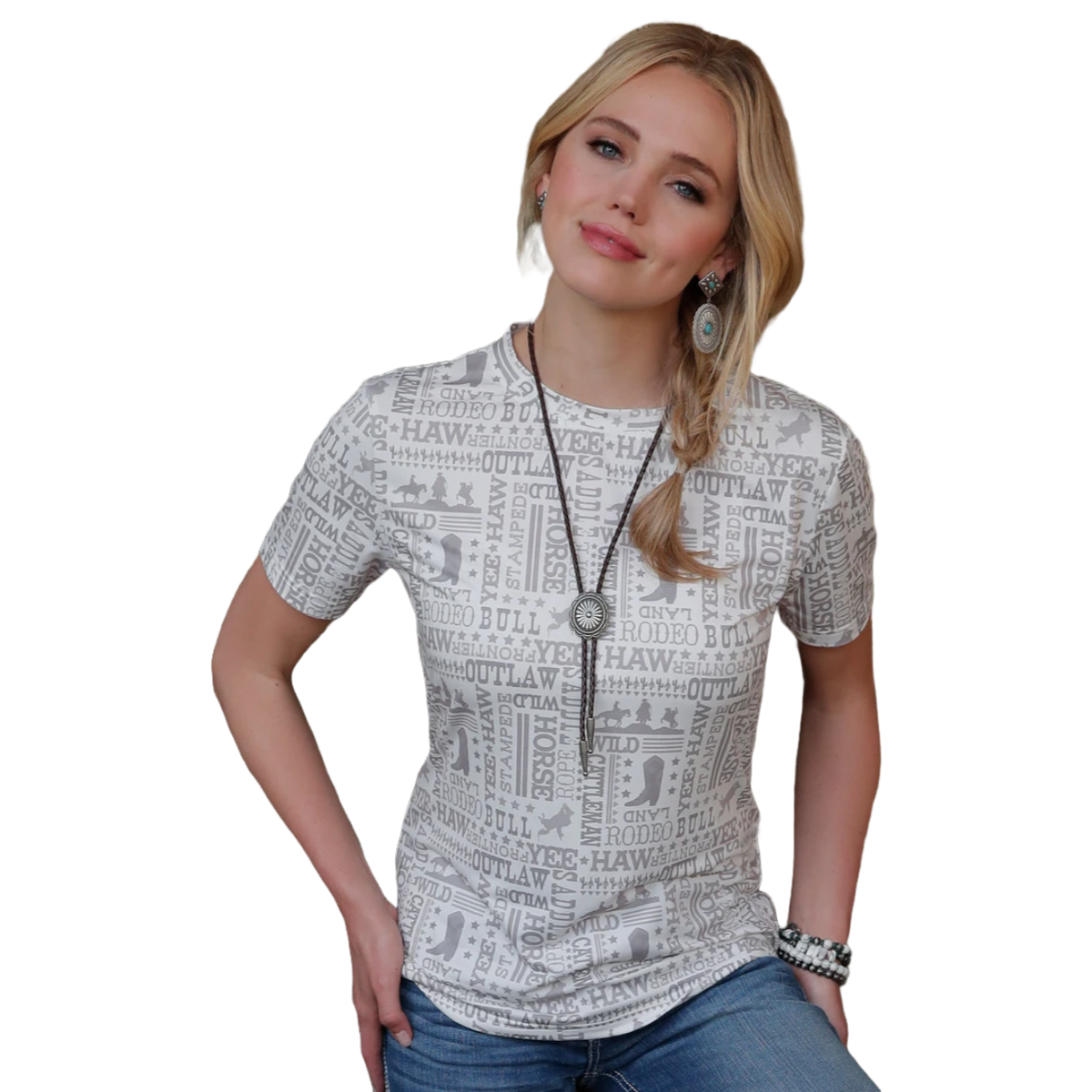 Cinch Ladies Western Saying's White Graphic T-Shirt CTT7450002