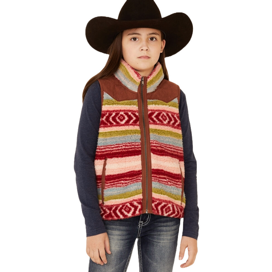 Cruel® Children's Southwestern Aztec Sherpa Vest CWV8410002