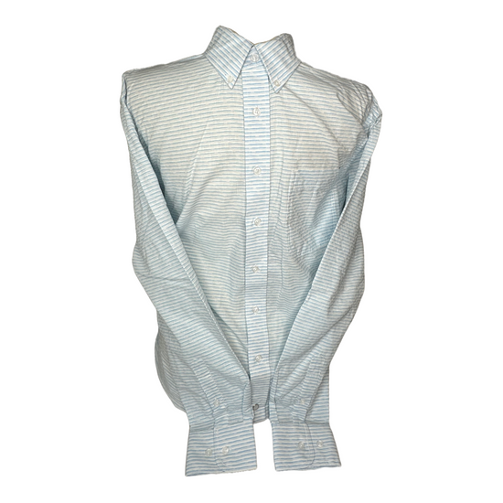 Panhandle Men's Textured Novelty Woven Blue Button Down Shirt RMB2S03820