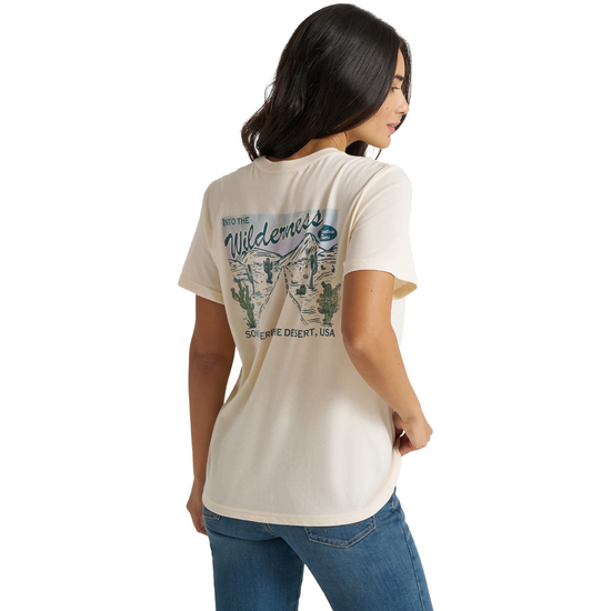 Wrangler Ladies Western Graphic Pearled Ivory T-Shirt 112365734