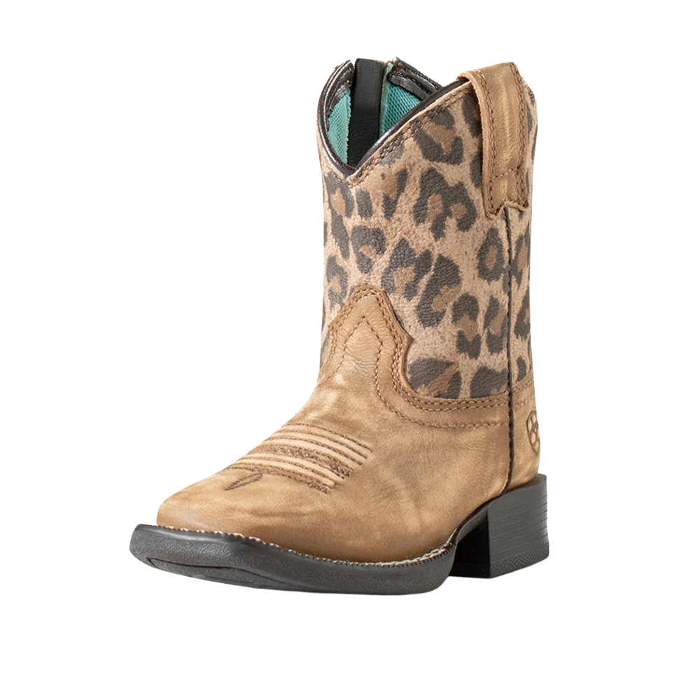 Ariat Toddler Lil' Stompers Brown Leopard Print Western Boot A441003475 - Wild West Boot Store