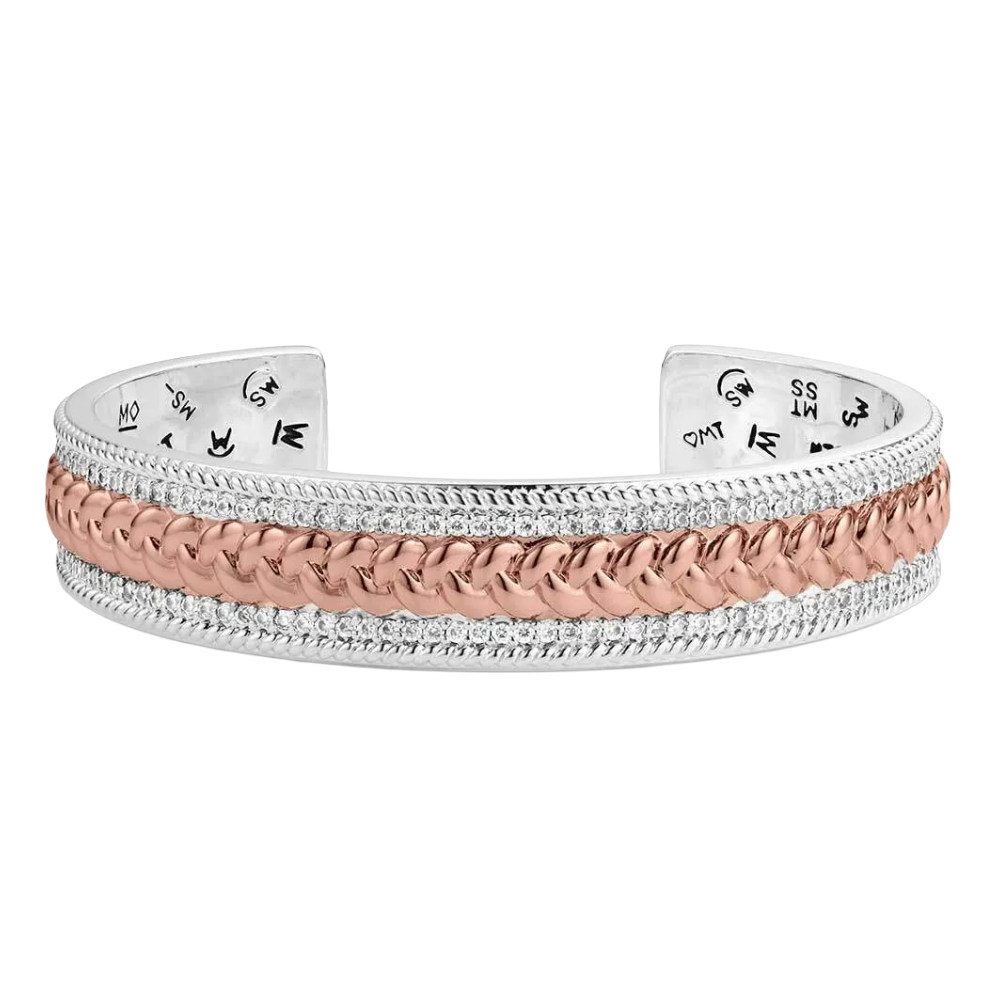 Montana Silversmiths Ladies High Prairie Two Tone Cuff Bracelet BC6446 - Wild West Boot Store