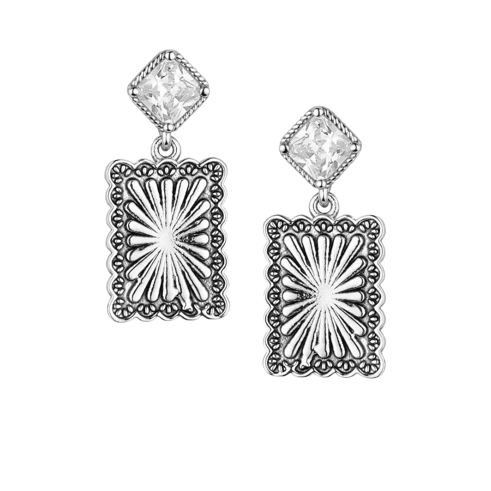 Montana Silversmiths Ladies Starlit Canyon Silver Earrings ER6451 - Wild West Boot Store