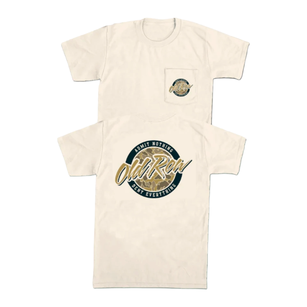 Old Row Men's 80s Camo Circle Ivory Pocket T-Shirt WROW2481