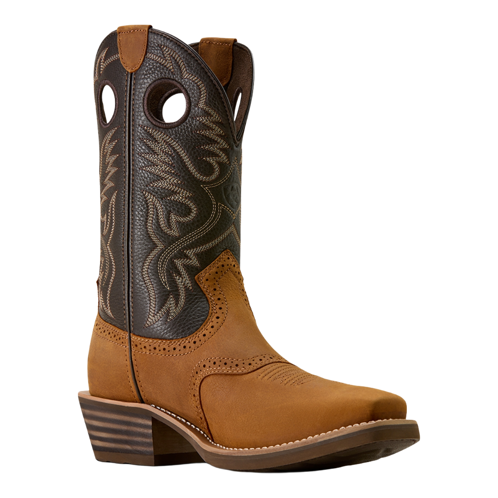 Ariat Men Size 9 M Leather Heritage Roughstock Cowboy boots embroidered brown Ariat® Men main image 2