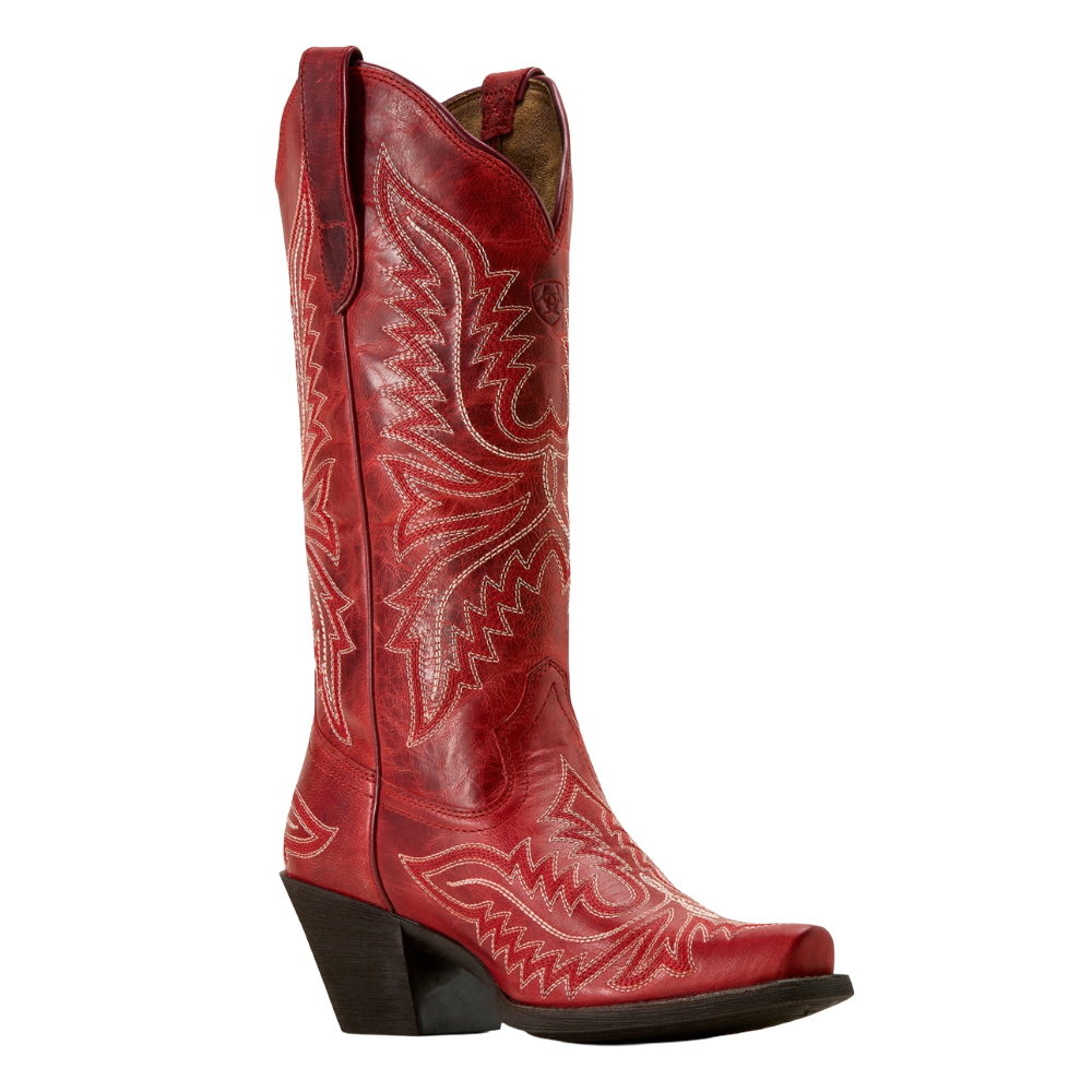 Ariat Ladies Round Up Collins Grenadine Red Western Boot 10074335