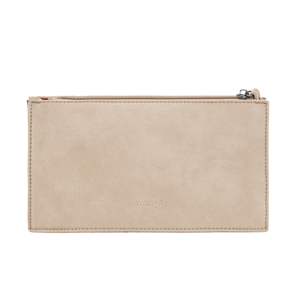 Wrangler Ladies Sherpa Aztec Canvas Tan Clutch WG313-181TN - Wild West Boot Store