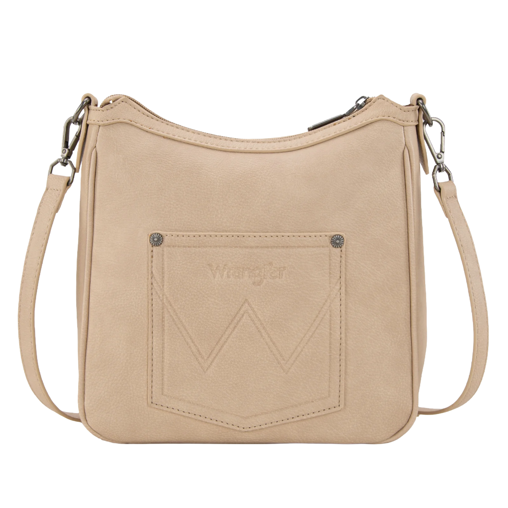 Wrangler Ladies Sherpa Aztec Canvas Tan Crossbody WG313-2003TN - Wild West Boot Store