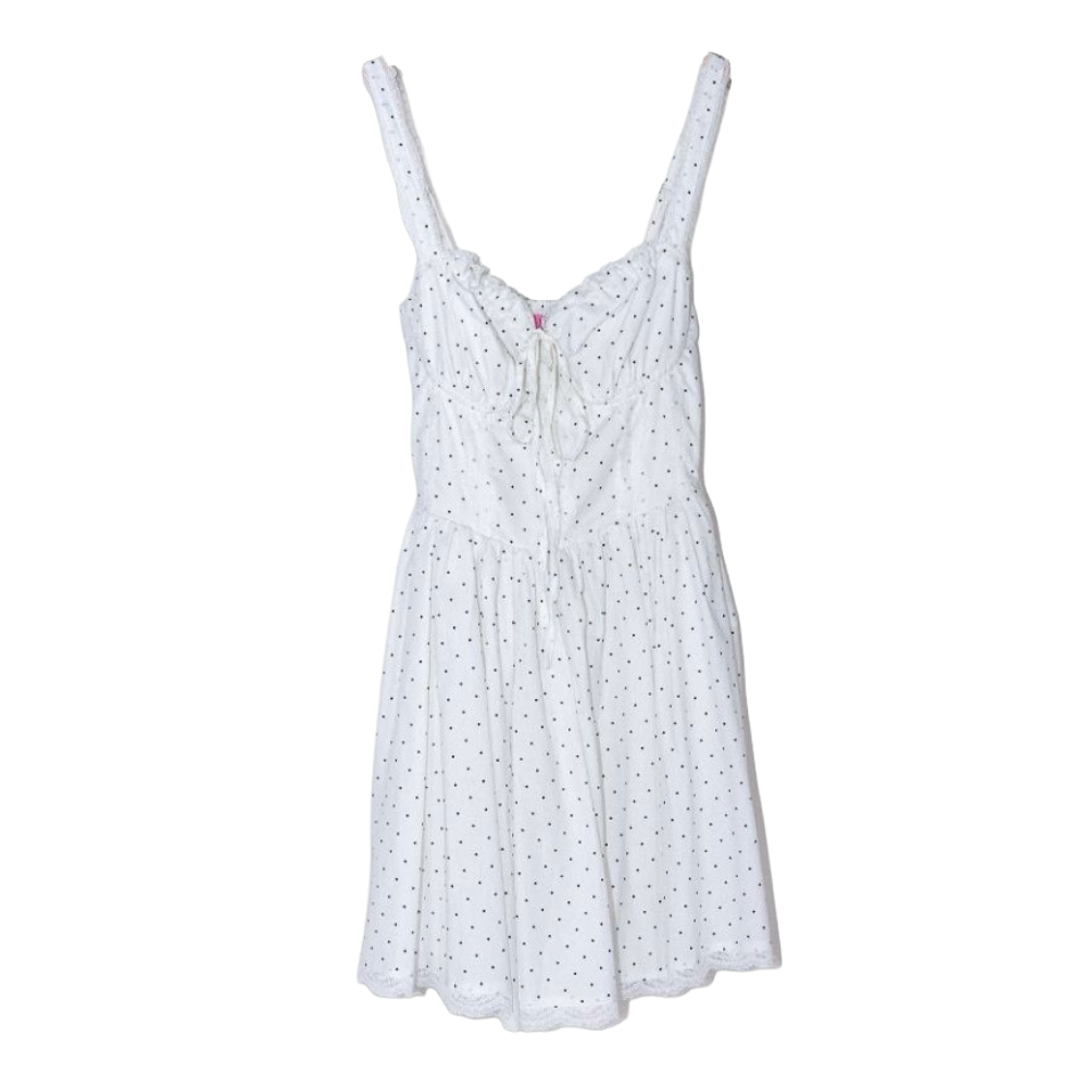 Simply Southern Ladies White Polka Dot Dress 0126-DRS-DOTS-WHITE - Wild West Boot Store