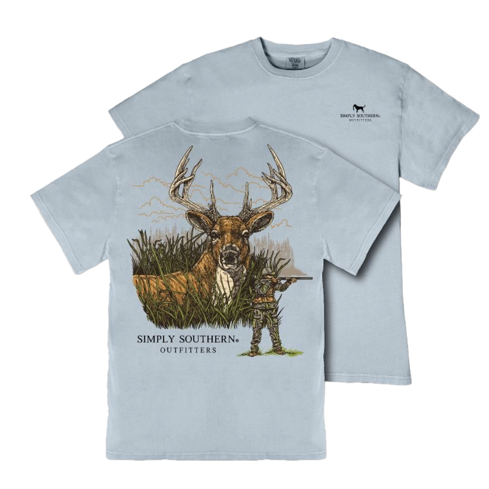Simply Southern Men's Mineral Washed Deer Graphic T-Shirt MN-MINWASH-DEER-ASHEN - Wild West Boot Store