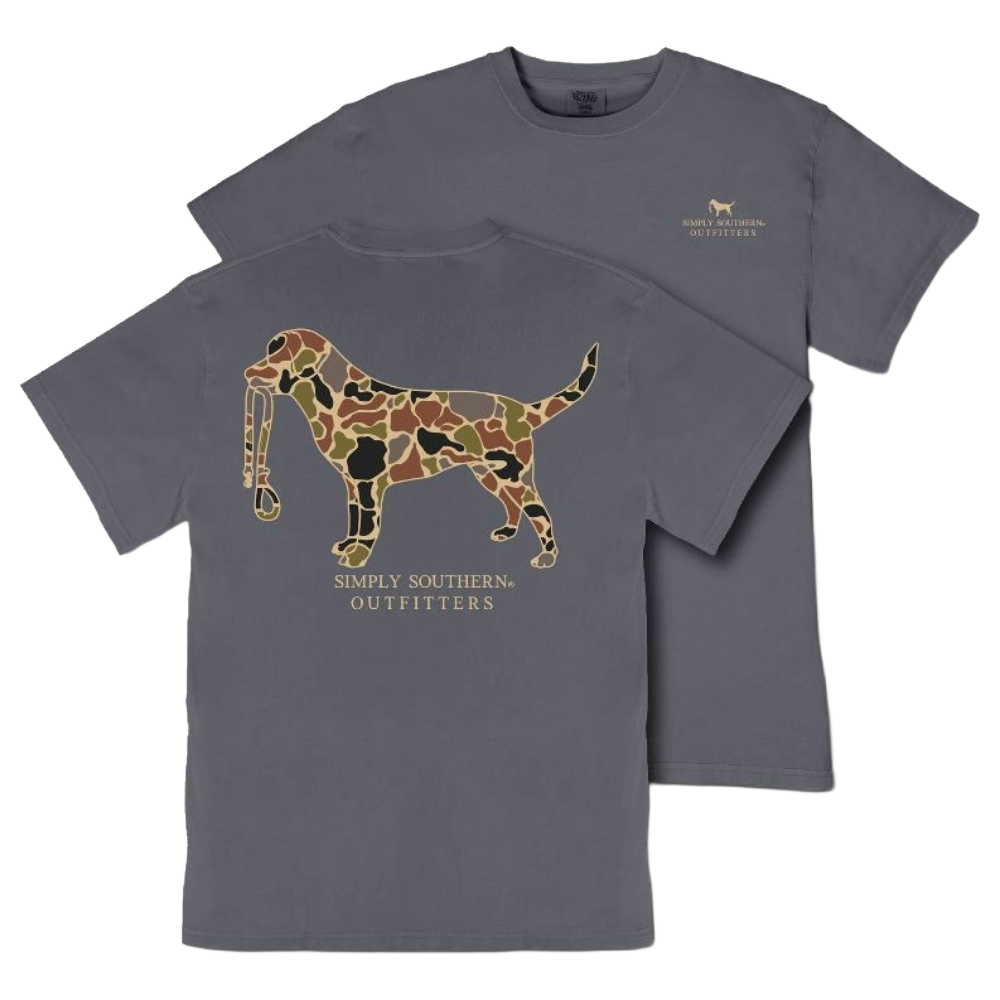 Simply Southern Men's Mineral Washed Dog Camo Graphic T-Shirt MN-MINWASH-DOGCAMO-GRPHT - Wild West Boot Store