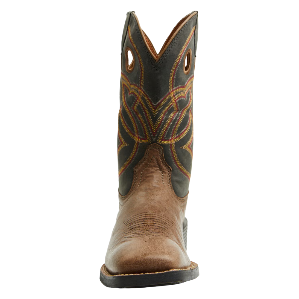 Justin Men's Stampede Lubbock Brown Wide Square Toe Western Boots SE7526 - Wild West Boot Store