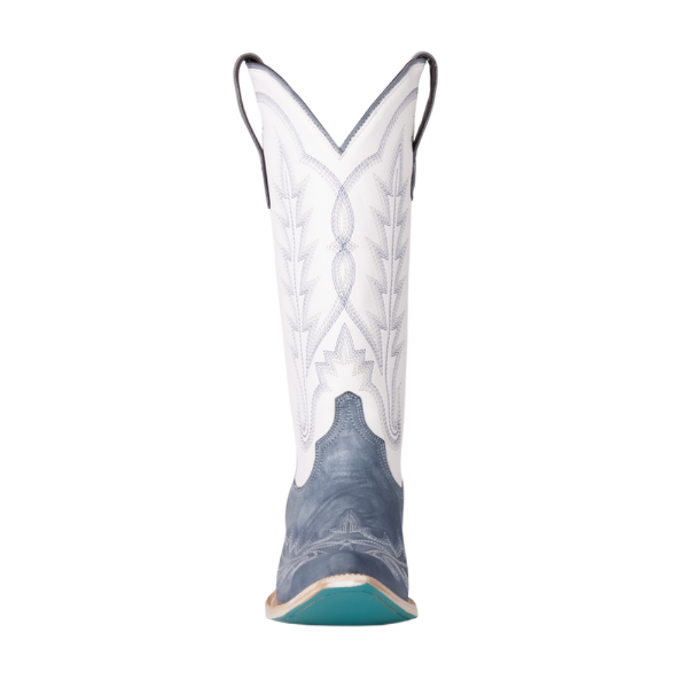 Lane Ladies Lexington Washed Denim & Matte White Western Boot LB2602A - Wild West Boot Store