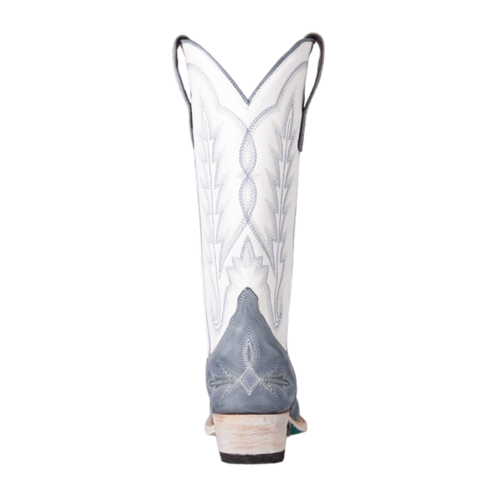 Lane Ladies Lexington Washed Denim & Matte White Western Boot LB2602A - Wild West Boot Store