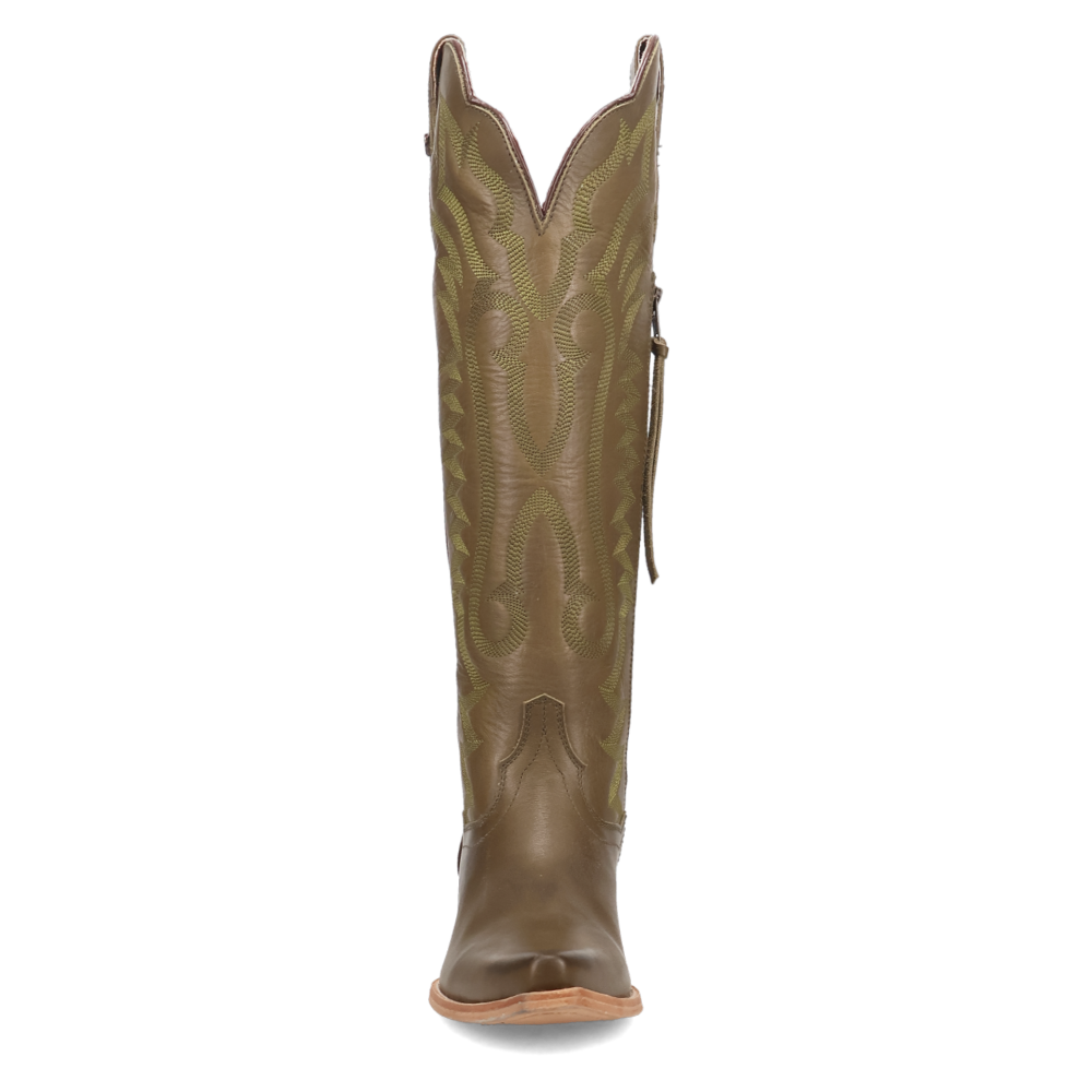 Dan Post Ladies Heartland Olive Green Western Leather Boot DP7108 - Wild West Boot Store