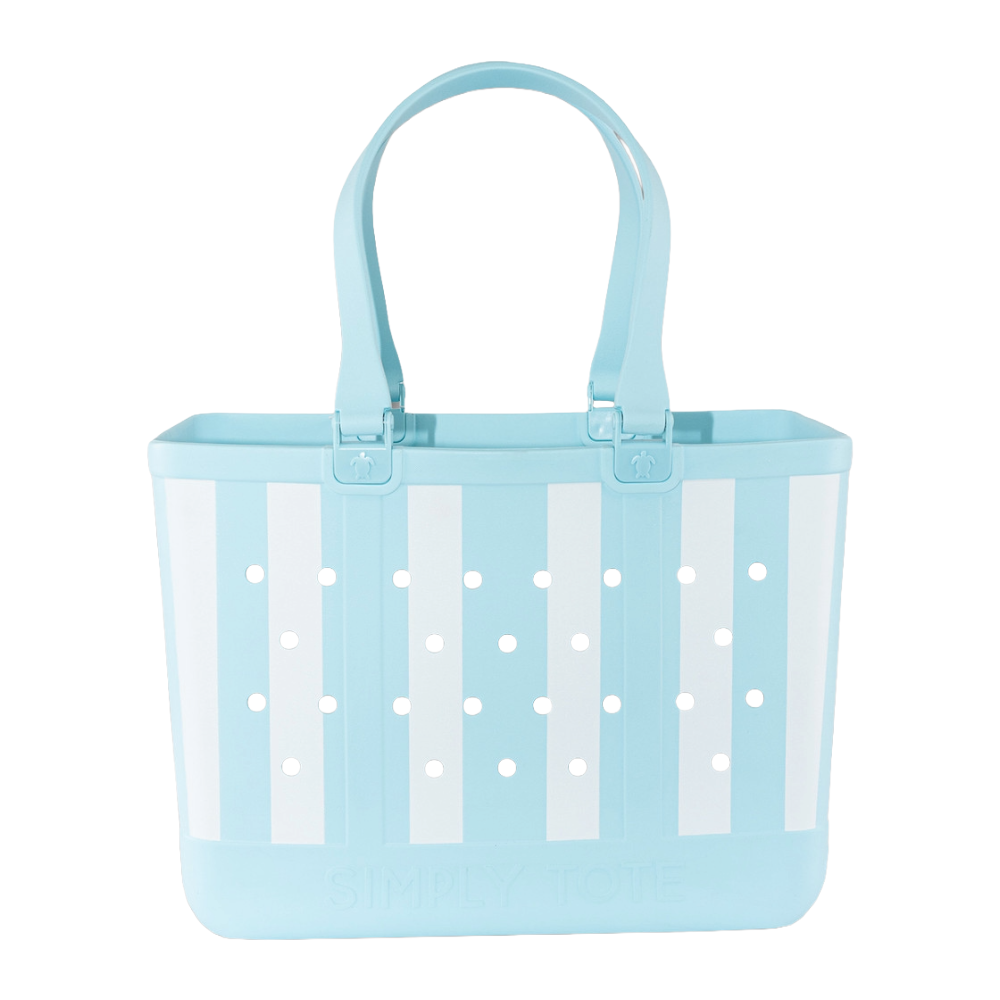 Simply Southern Ladies Stripe Sky Simply Tote 0126-SIMPLYTOTE-STRIPE-SKY - Wild West Boot Store