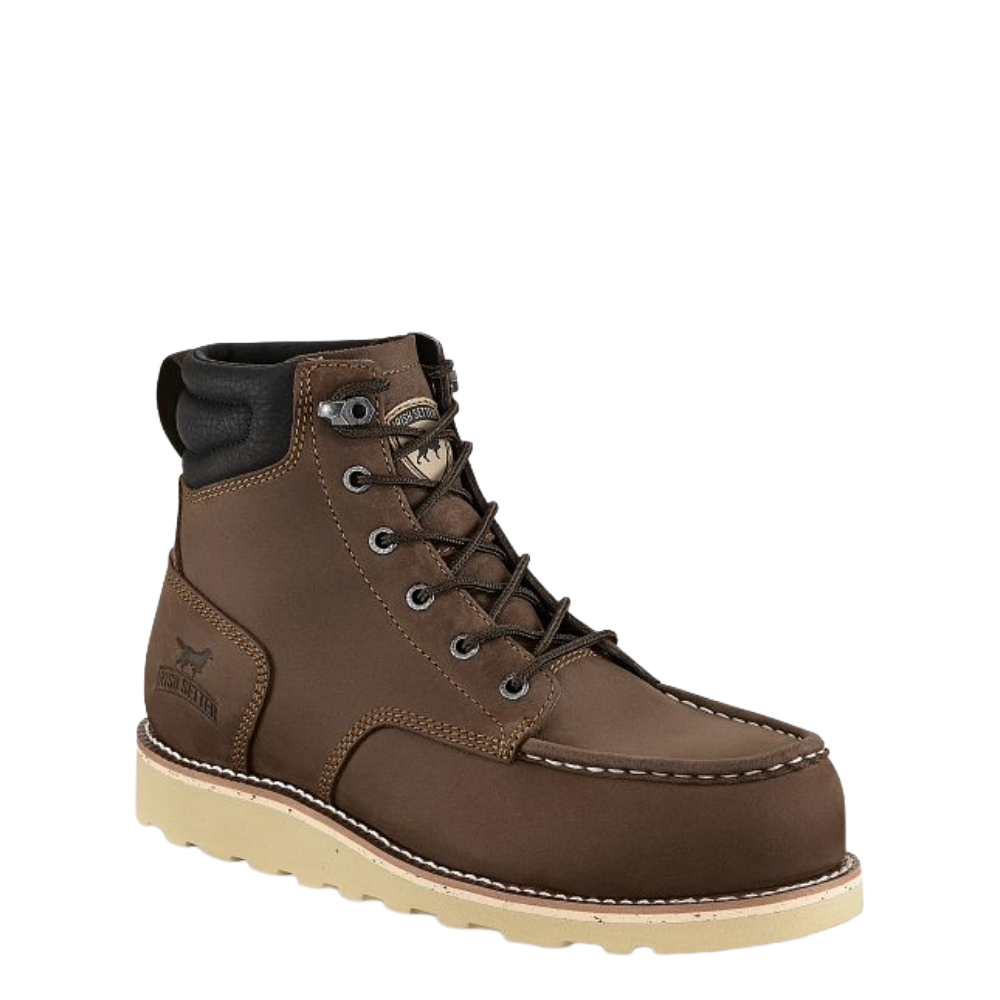 Irish Setter Men's Pipestone Brown Leather 6" Steel Toe Work Boots 84630 - Wild West Boot Store