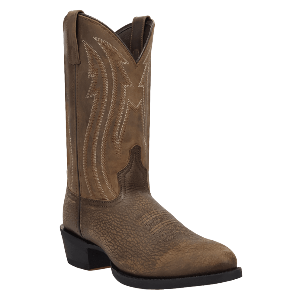 Laredo Men's Mav Medium Round Toe Brown Leather Boots 70038