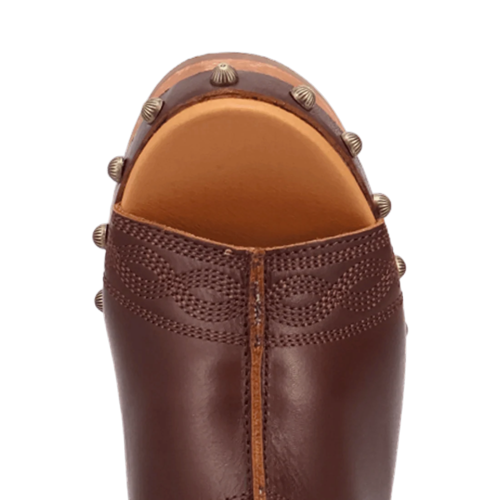 Dingo Ladies Clover Brown Wooden Sandal DI2326-BRN