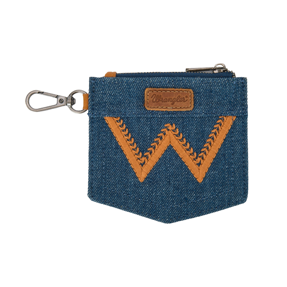 Wrangler Ladies Logo "W" Light Brown Dual Pouch Wristlet WG367-W119LBR