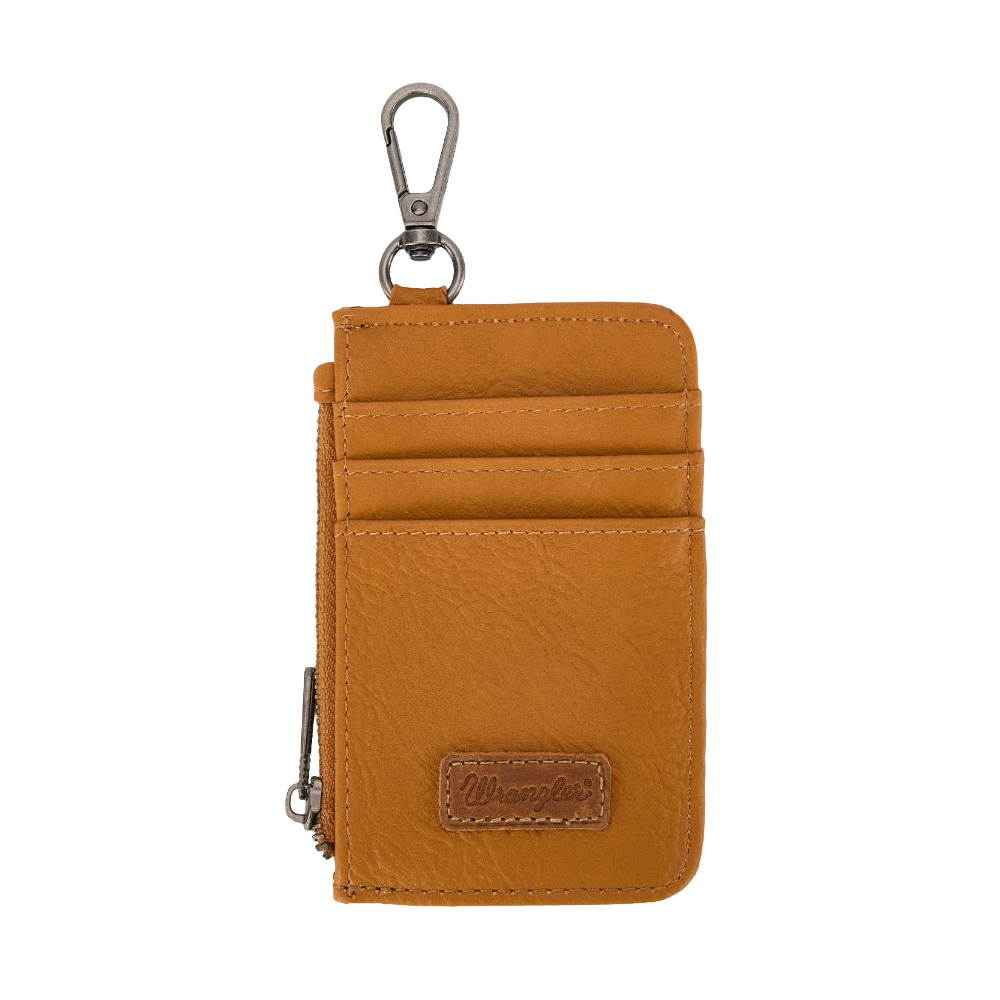 Wrangler Ladies Logo "W" Light Brown Dual Pouch Wristlet WG367-W119LBR