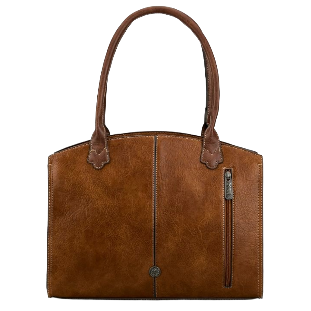 Justin Ladies Brown And Tan Conceal Carry Tote With Concho 2510240472