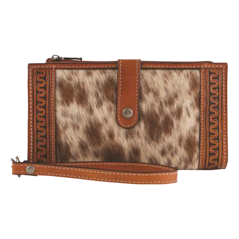 Justin Ladies Serpentine W/Hair On Tan Wallet 2510257252
