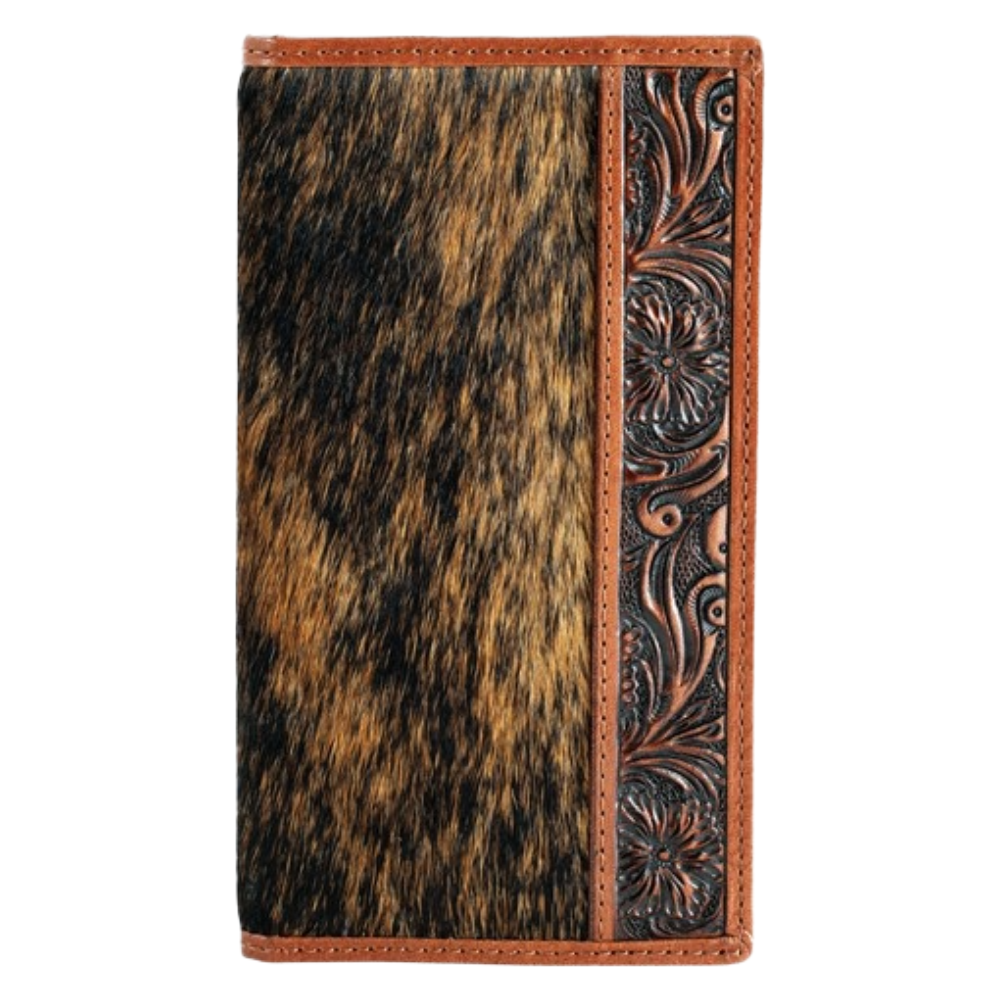 Tony Lama Men's Rodeo Hair On W/Floral Scroll Wallet 2520605663
