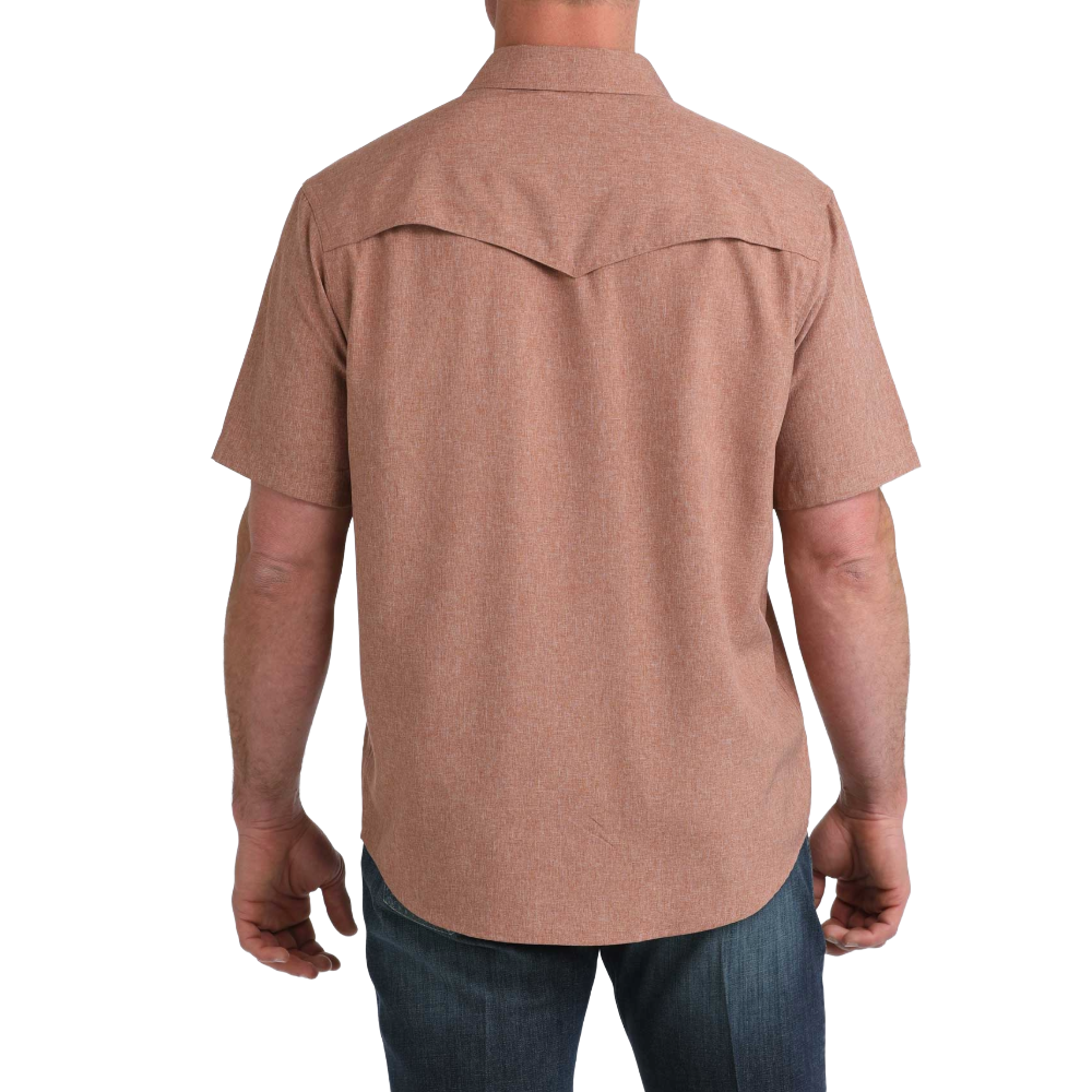 Cinch Men's Brown Camp Short Sleeve Snap Shirt MTW1402010
