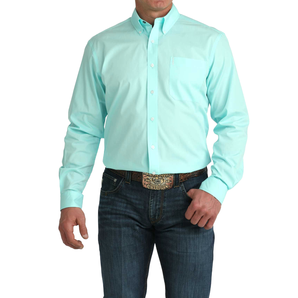 Cinch Men's Long Sleeve Button Down Blue Shirt MTW1347155