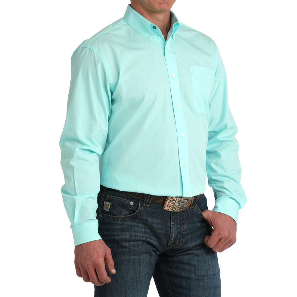 Cinch Men's Long Sleeve Button Down Blue Shirt MTW1347155