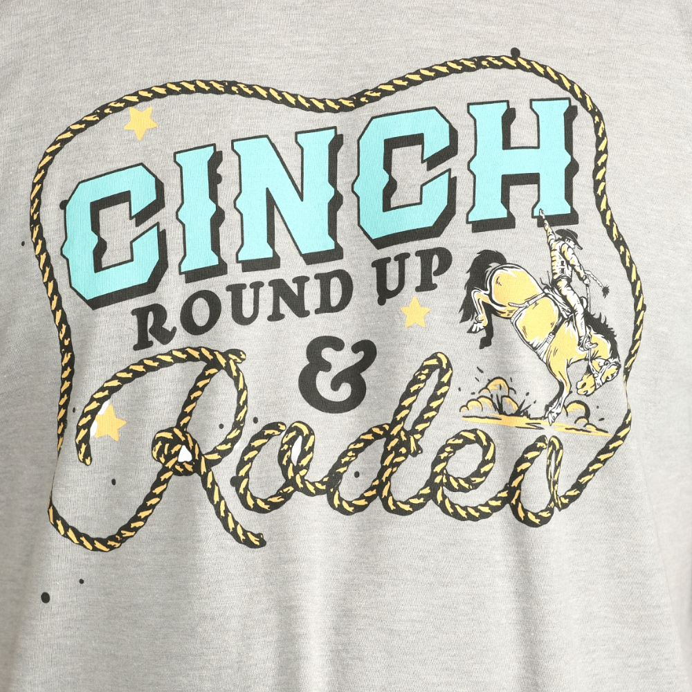 Cinch Men's Short Sleeve Gray Graphic T-Shirt MTT1690715
