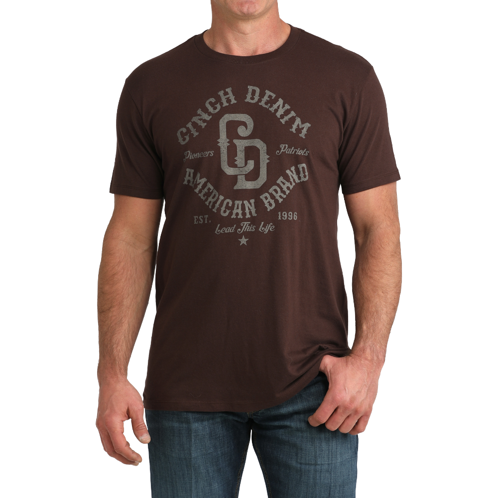Cinch Men's Short Sleeve Brown Graphic T-Shirt MTT1690716