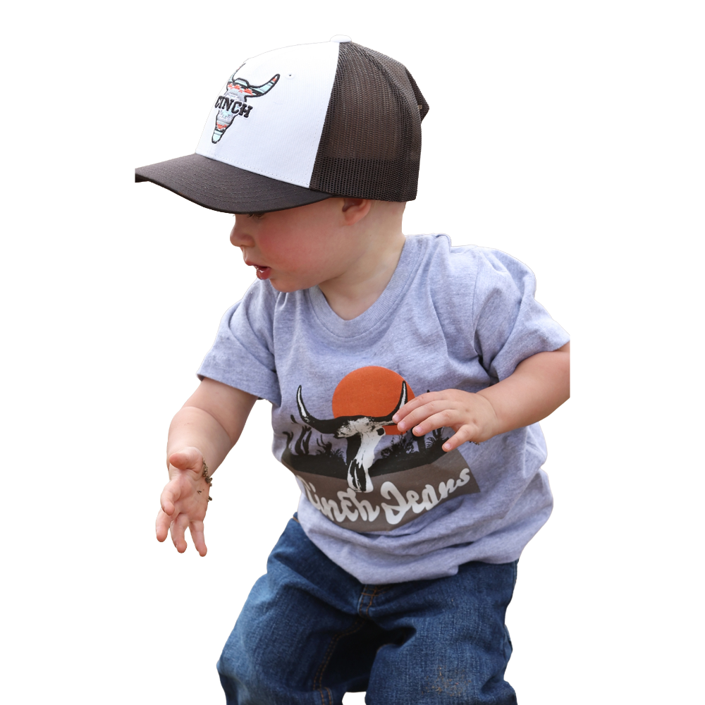 Cinch Toddler Boy's Short Sleeve Gray T-Shirt MTT7671106