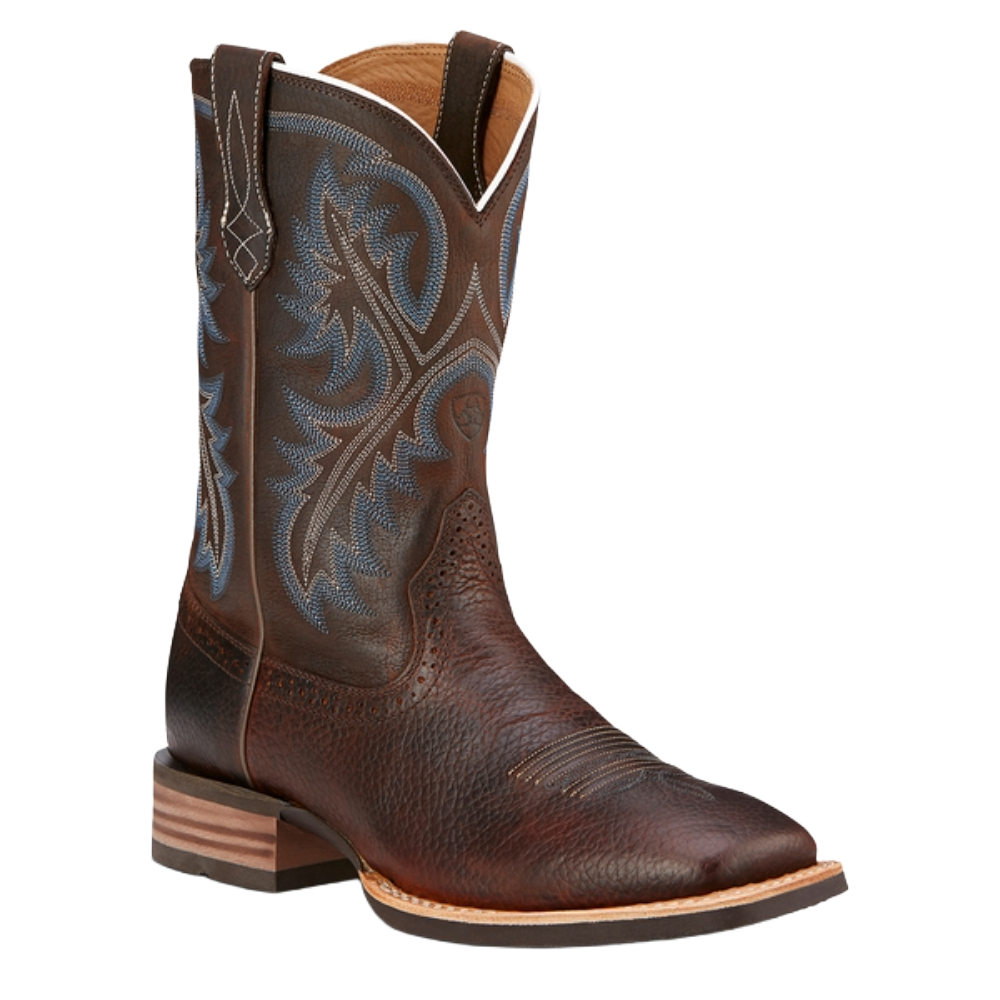 Ariat Men's Quickdraw Brown Oiled Rowdy Western Boot 10006714