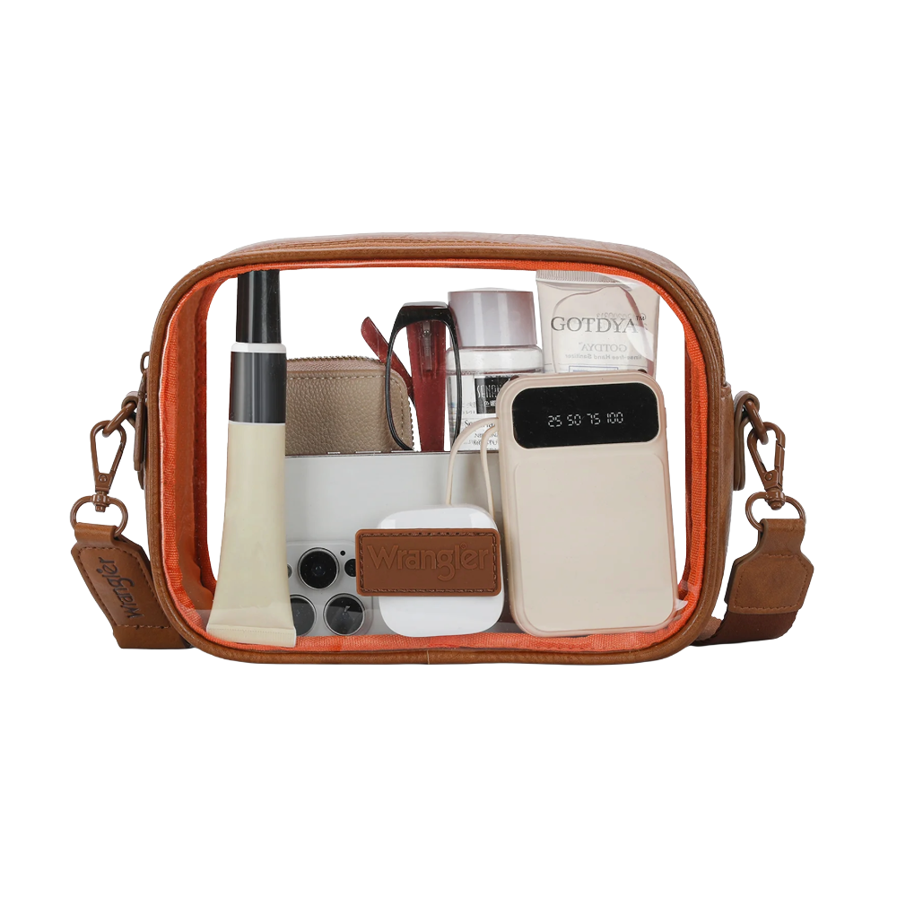 Wrangler Ladies Clear Brown Crossbody Bag/Stadium WG229-603BR