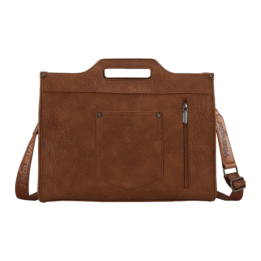 Wrangler Ladies Genuine Cowhide Carry-All Brown Large Tote/Crossbody WG283-014BR