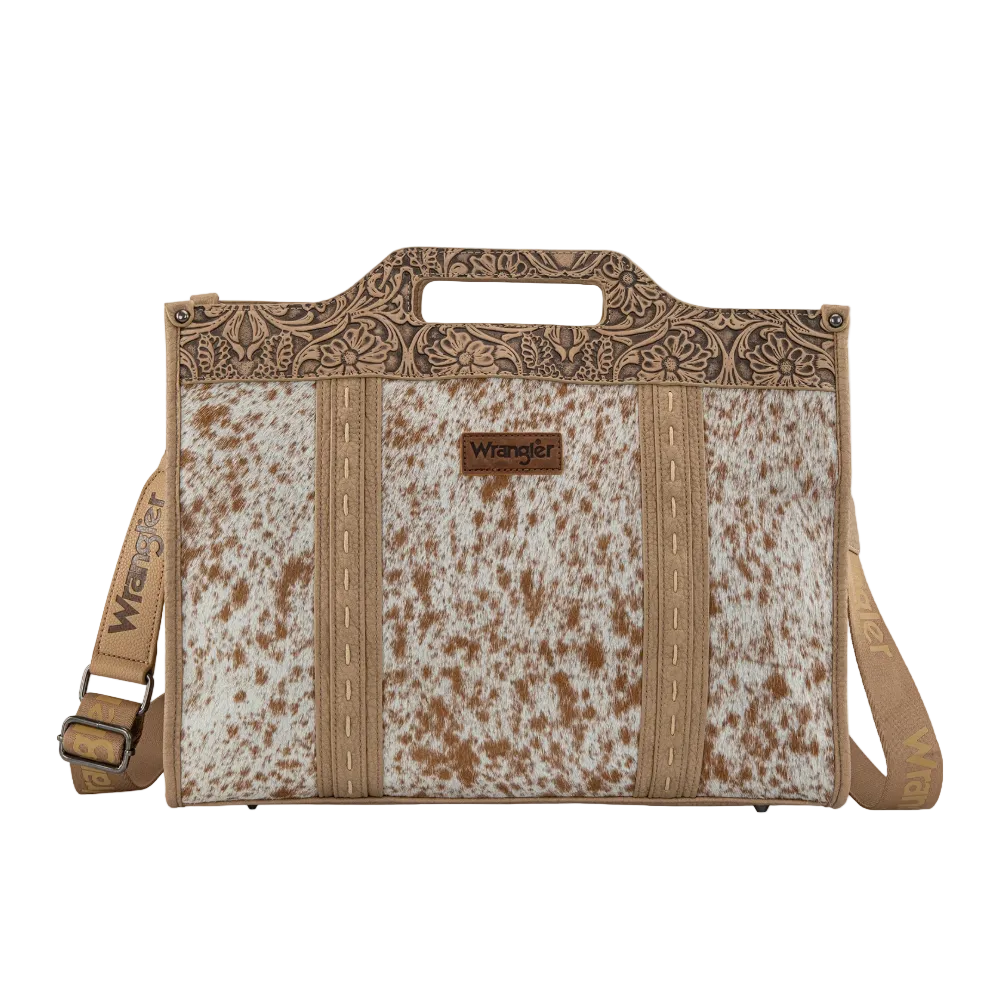 Wrangler Ladies Genuine Cowhide Carry-All Tan Large Tote/Crossbody WG283-014TN
