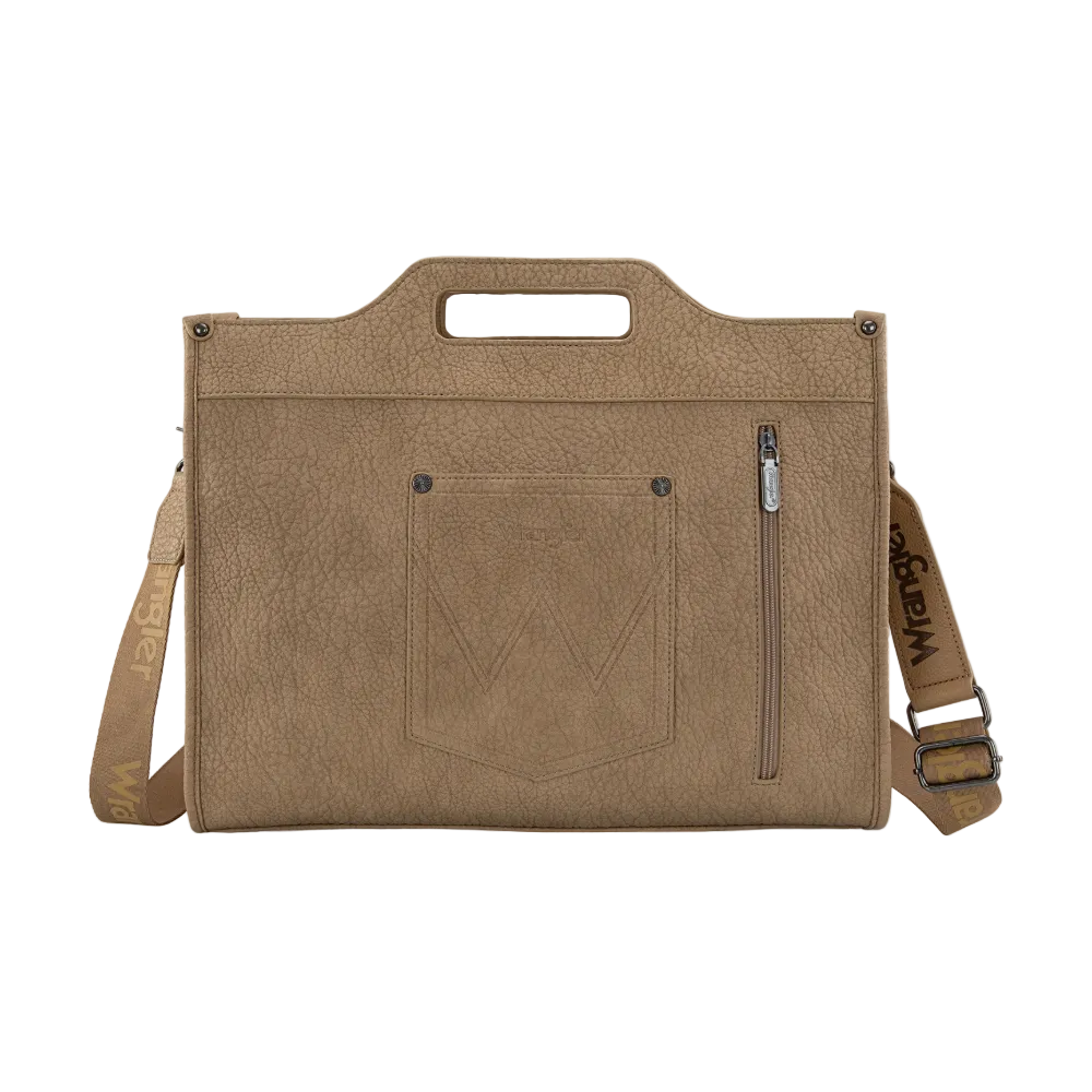 Wrangler Ladies Genuine Cowhide Carry-All Tan Large Tote/Crossbody WG283-014TN