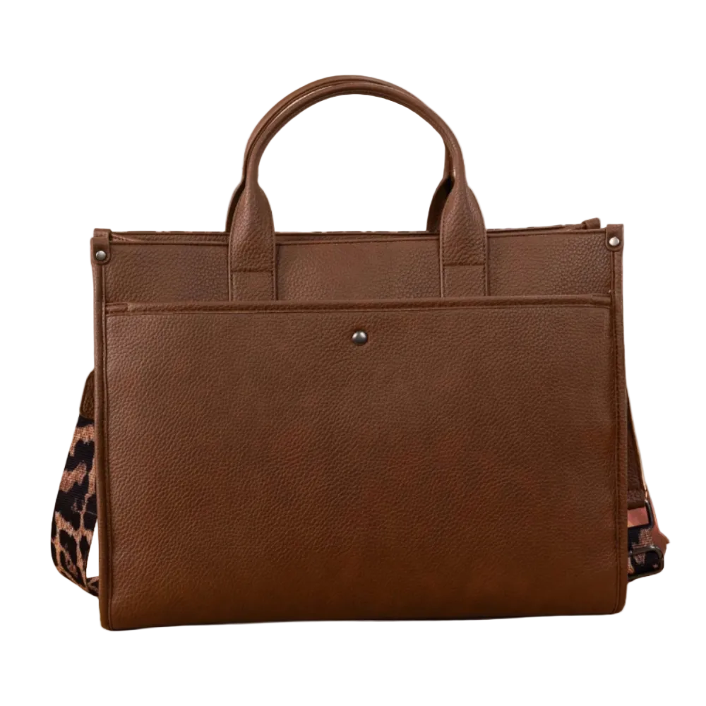 Wrangler Leopard Print Carry-All Large Work Tote WG288-8119LP