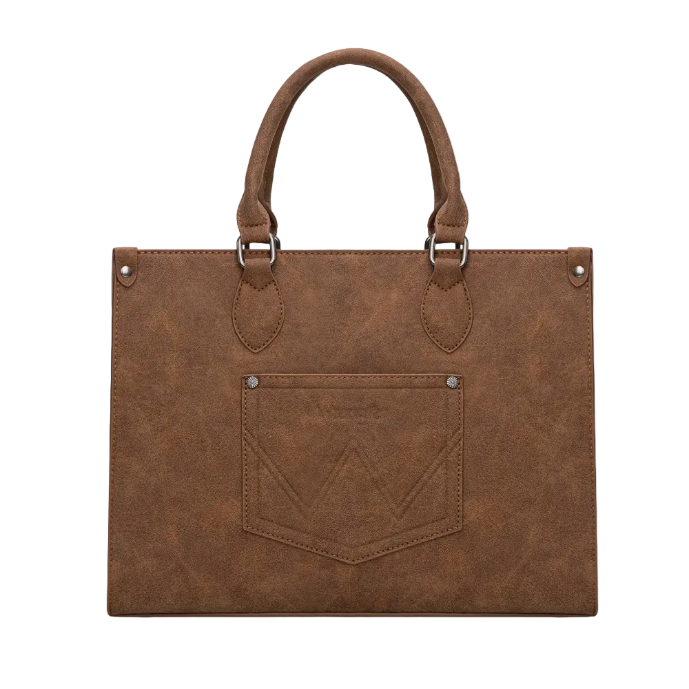 Wrangler Ladies Leopard Print Brown Wide Tote Bag/Crossbody WG296-8625BR
