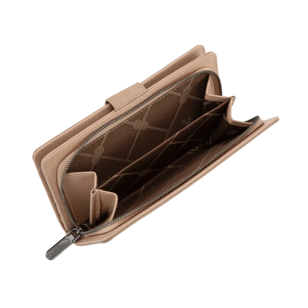 Wrangler Ladies Western Floral Tooled Khaki RFID Wallet WG339-W080KH