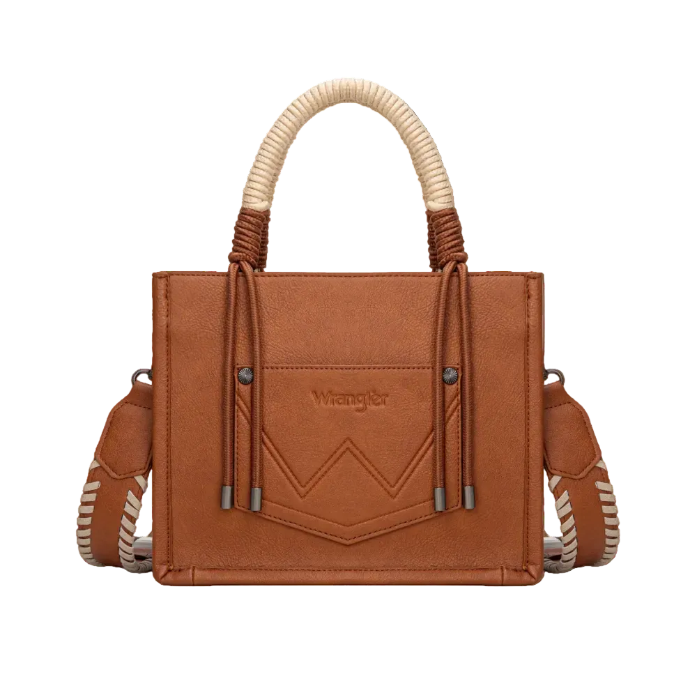 Wrangler Ladies Brown Cow Print Tote/Crossbody WG386-8120SBR