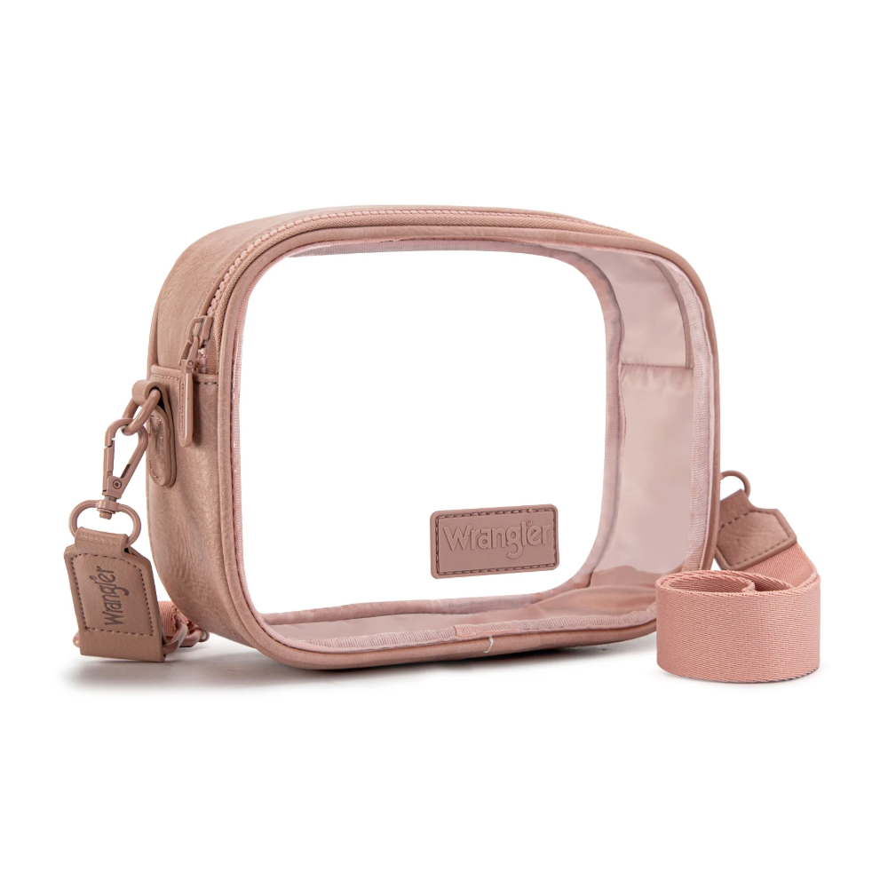 Wrangler Ladies Clear Dark Pink Crossbody Bag/Stadium WG229-603DPK