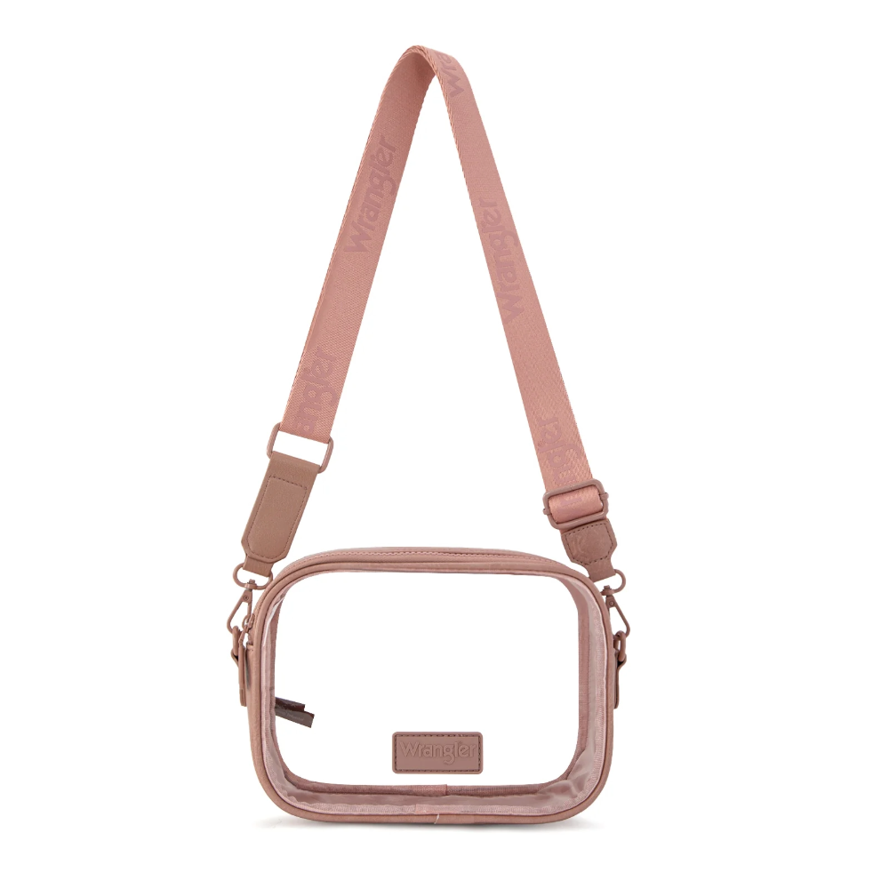 Wrangler Ladies Clear Dark Pink Crossbody Bag/Stadium WG229-603DPK