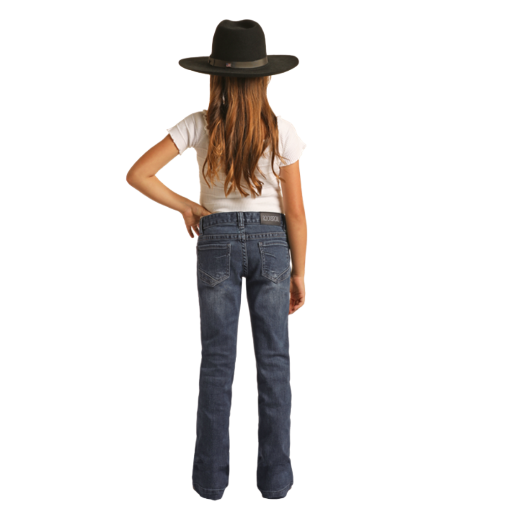 Rock & Roll Denim Youth Girl's Dark Vintage Denim Trouser Jeans G5F1702